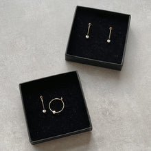 Load image into Gallery viewer, Tiny pearl hoops