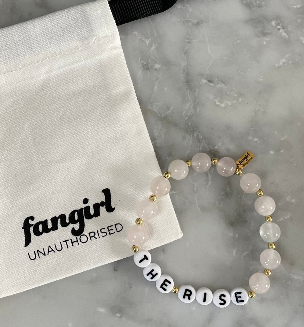 LIMITED EDITION Rose Quartz personalised bracelet