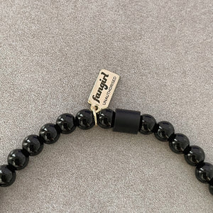 Black Onyx Evil Eye Bracelet with Pearl