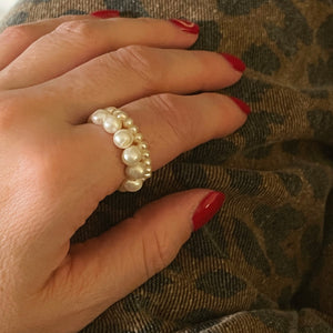 Tiny pearl ring