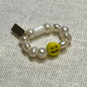 PEARL SMILEY RING